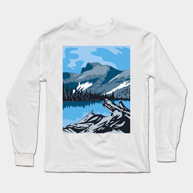 Great Basin National Park in White Pine County Nevada United States WPA Poster Art Color Long Sleeve T-Shirt by retrovectors